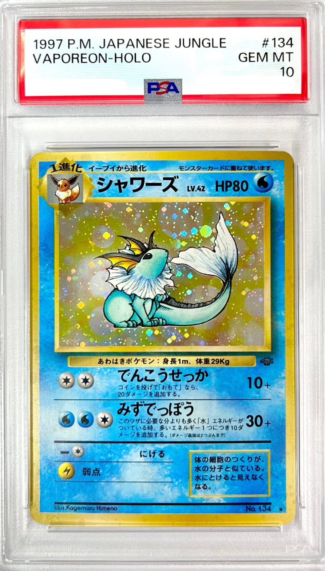 【レア】★LV42HP80NO134-ORG2 シャワーズ(右中央:ラフレシア)