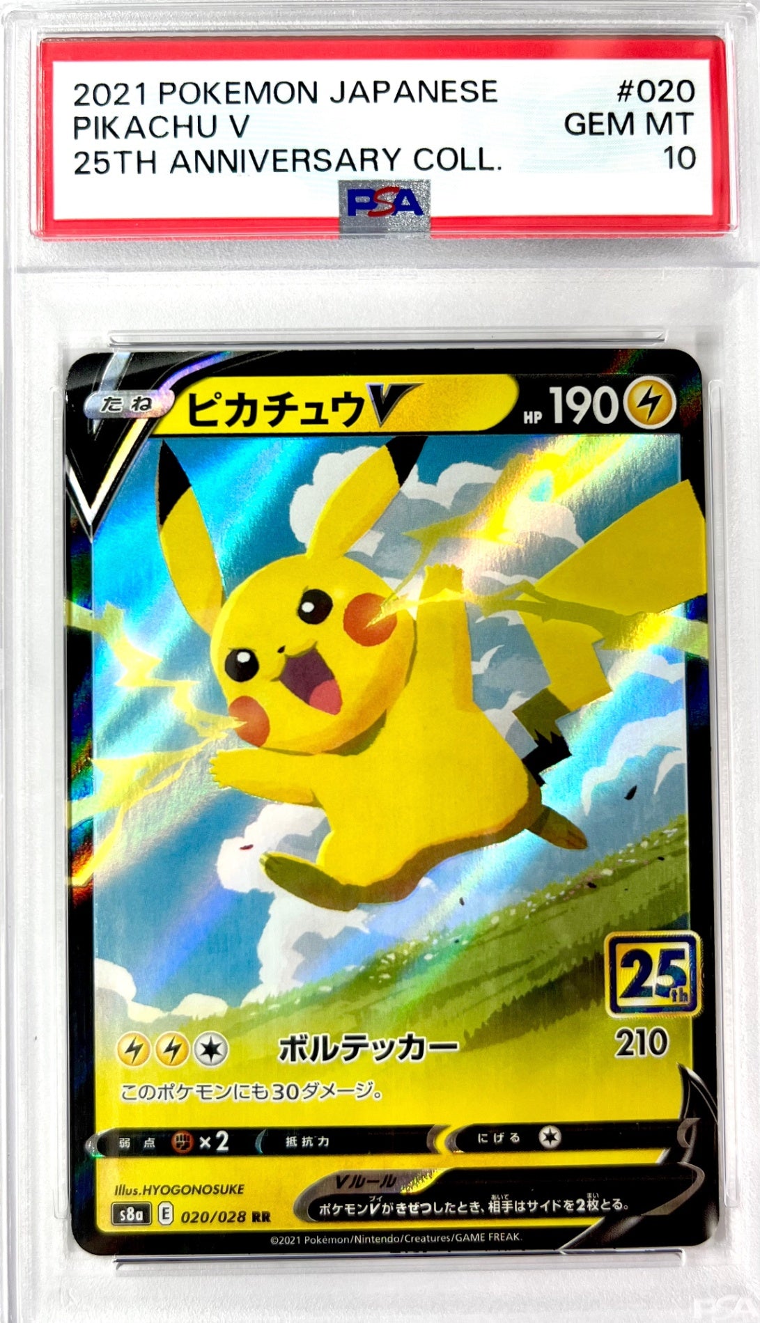 ★020/028/S8a/B ピカチュウV　鑑定品